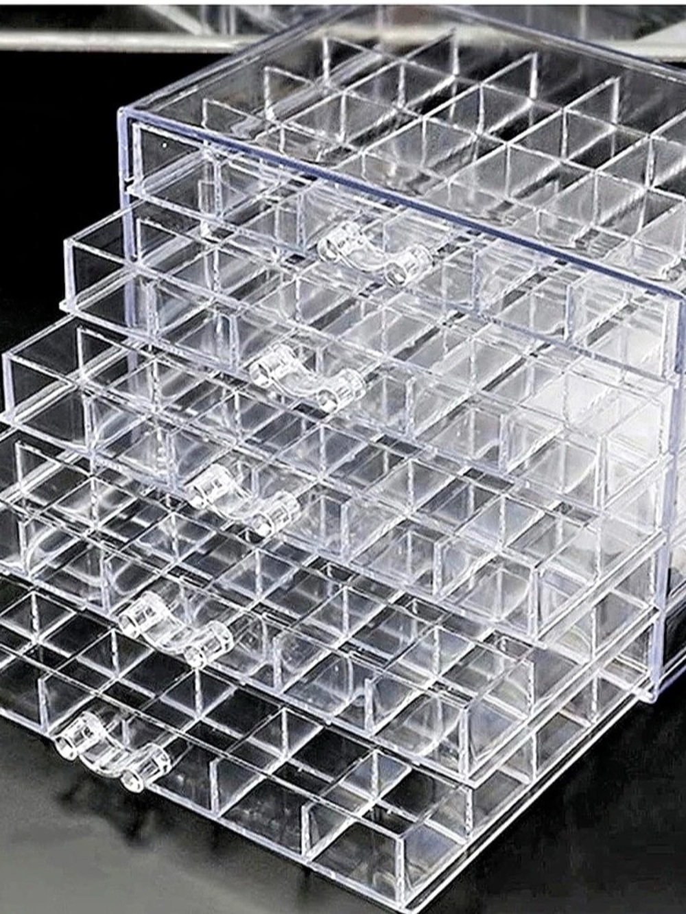 Acrylic Jewelry Organizer with Drawers Clear